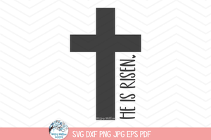 He Is Risen SVG | Jesus Christ Cross Illustration Wispy Willow Designs Company