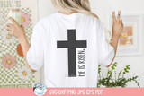 He Is Risen SVG | Jesus Christ Cross Illustration Wispy Willow Designs Company