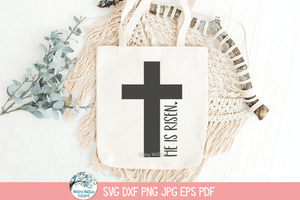 He Is Risen SVG | Jesus Christ Cross Illustration Wispy Willow Designs Company