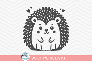 Hedgehog SVG | Cartoon Animal Art Wispy Willow Designs Company