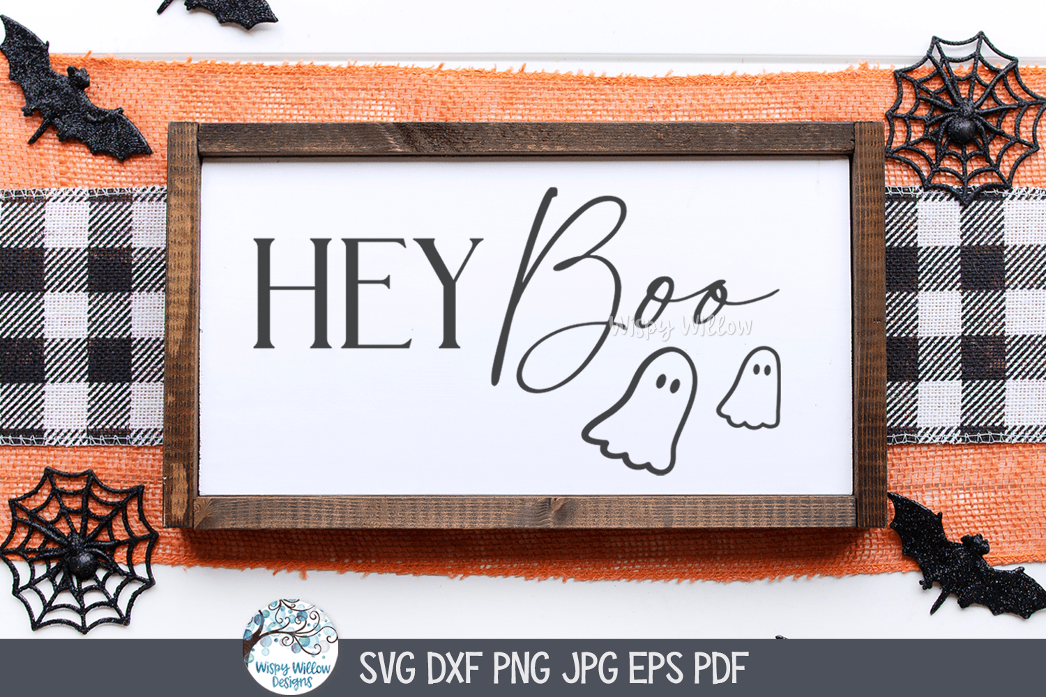 Hey Boo SVG | Fun Halloween Ghost Design Wispy Willow Designs Company