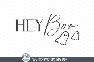 Hey Boo SVG | Fun Halloween Ghost Design Wispy Willow Designs Company