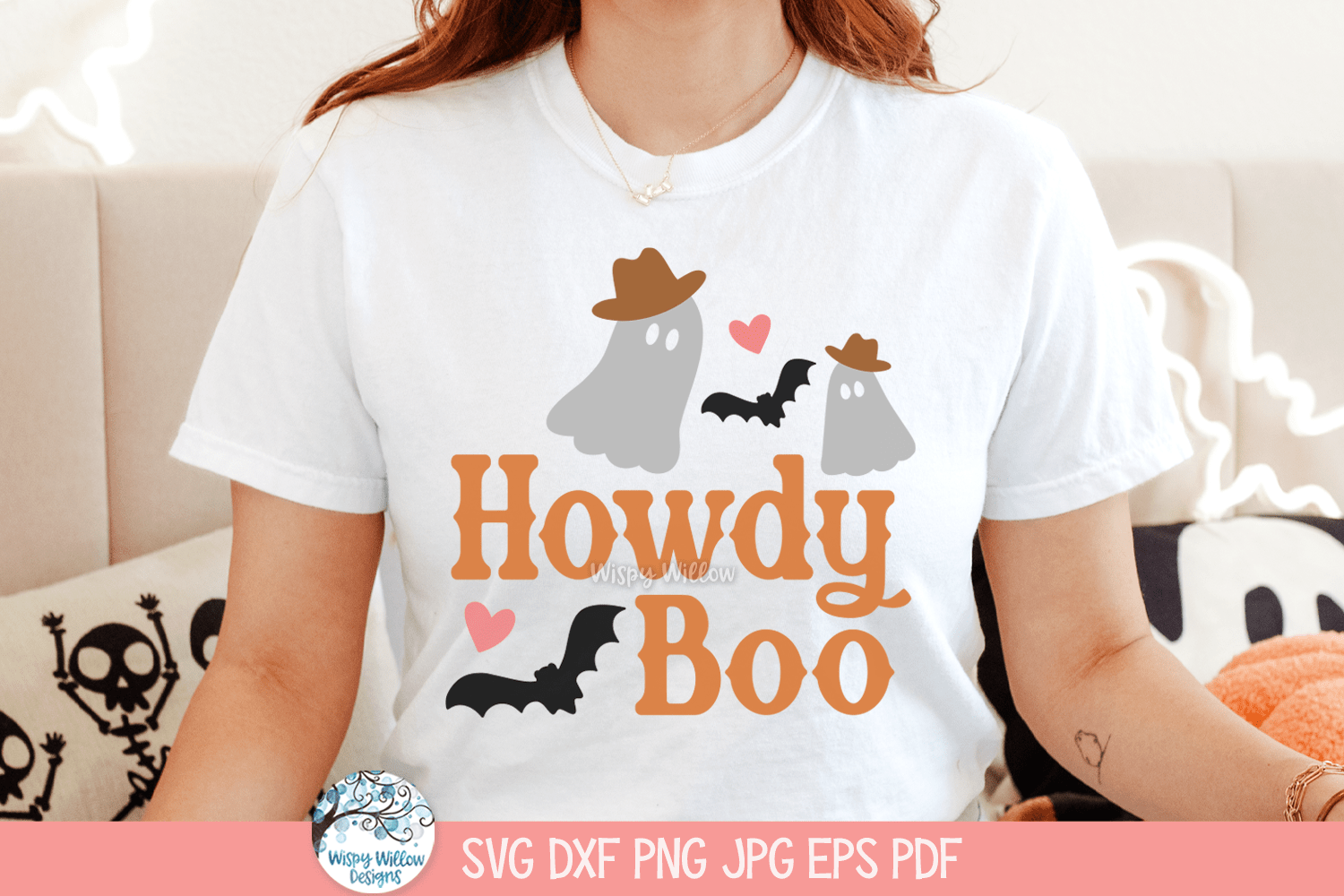 Howdy Boo SVG | Cute Halloween Ghost Art Wispy Willow Designs Company