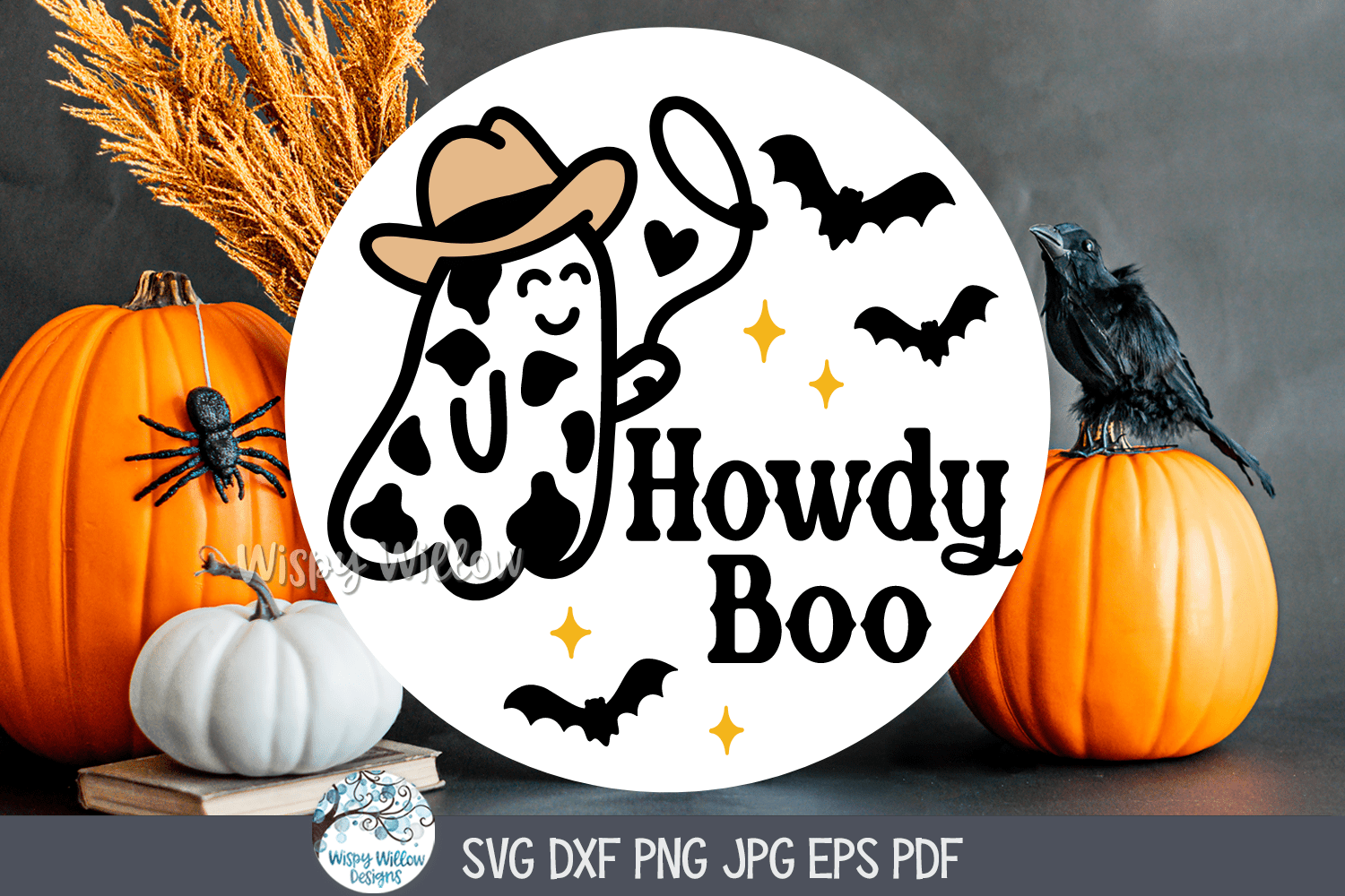 Howdy Boo SVG | Western Halloween Design Wispy Willow Designs Company