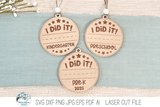 I Did It Preschool Kindergarten Graduation Keepsake Ornament SVG File for Laser Wispy Willow Designs Company