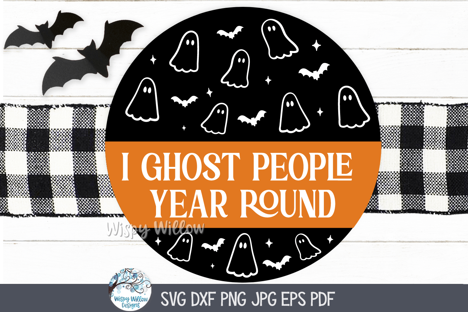 I Ghost People Year Round SVG | Funny Ghost Art Wispy Willow Designs Company