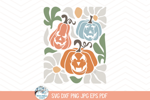 Jack O Lantern Blue SVG | Unique Halloween Pumpkin Art Wispy Willow Designs Company