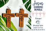 Jesus Cross Earring File Bundle for Glowforge Laser Wispy Willow Designs Company