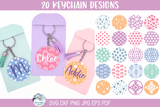 Keychain Pattern Background SVG File Bundle for Round Keychains - Made for Cricut Wispy Willow Designs Company