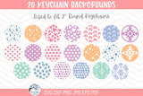 Keychain Pattern Background SVG File Bundle for Round Keychains - Made for Cricut Wispy Willow Designs Company