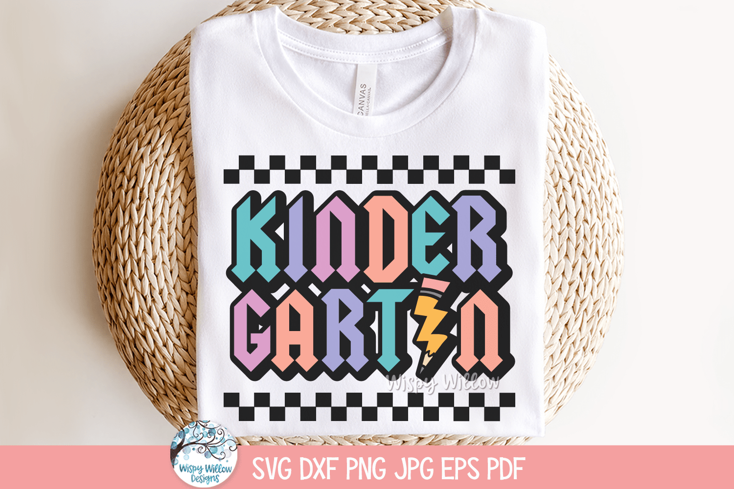 Kindergarten SVG | Colorful Back to School Design Wispy Willow Designs Company