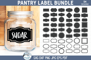 Kitchen Pantry Blank Label Shape SVG Bundle Wispy Willow Designs Company