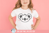 Koala SVG | Baby Animal Face Wispy Willow Designs Company