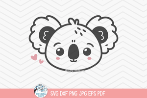 Koala SVG | Baby Animal Face Wispy Willow Designs Company