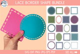 Lace Edge Shape SVG Bundle | Scrapbook Background Crafting Shapes Wispy Willow Designs Company