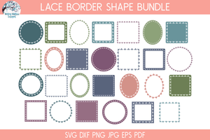 Lace Edge Shape SVG Bundle | Scrapbook Background Crafting Shapes Wispy Willow Designs Company