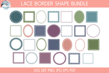 Lace Edge Shape SVG Bundle | Scrapbook Background Crafting Shapes Wispy Willow Designs Company