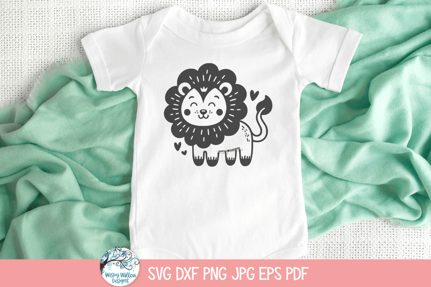 Lion SVG | Baby Animal Design Wispy Willow Designs Company