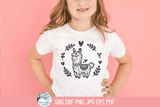 Llama SVG | Bohemian Llama Print with Love Wispy Willow Designs Company