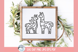 Llamas SVG | Bohemian Animal Art Wispy Willow Designs Company