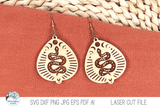 Magical Witchy Snake Earrings SVG File for Laser Cutter Wispy Willow Designs Company