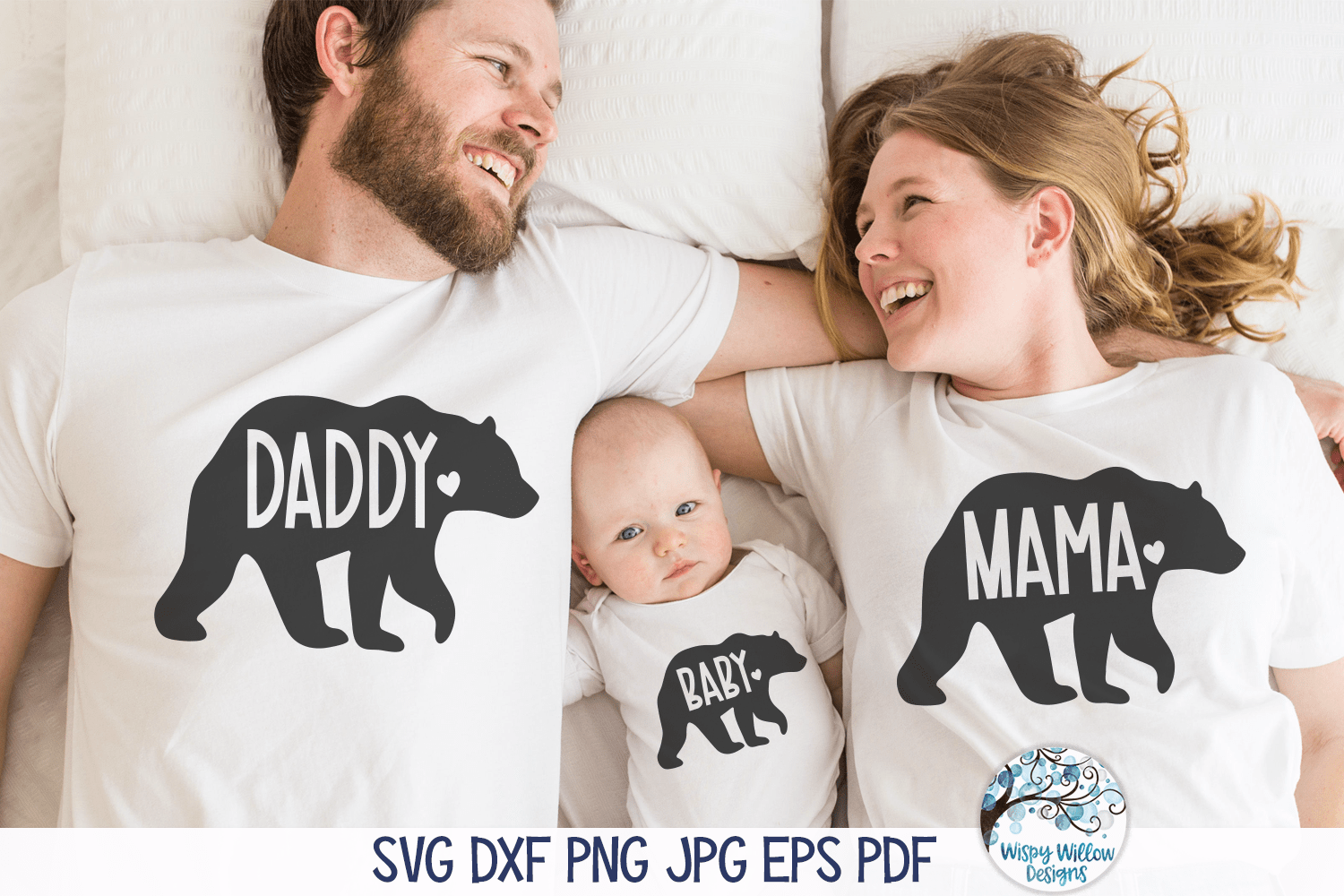 Mama Daddy Baby Bear Bundle SVG | Matching Family Bear Shirts Wispy Willow Designs Company