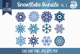 Mega Snowflake Bundle SVG | Winter Snowflake Silhouettes Wispy Willow Designs Company