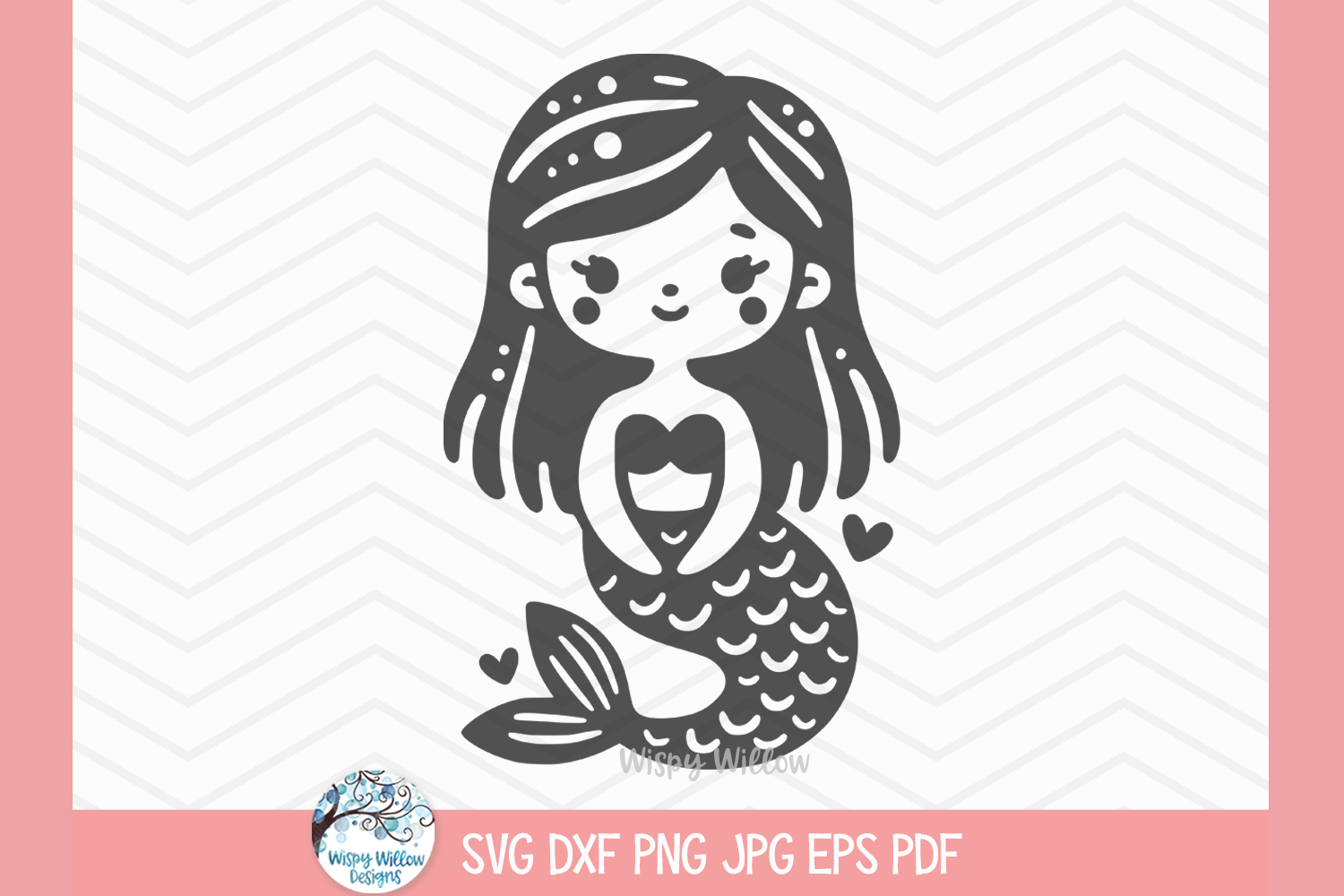 Mermaid SVG | Summer Vacation Clipart Wispy Willow Designs Company