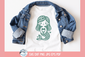 Mermaid SVG | Summer Vacation Clipart Wispy Willow Designs Company