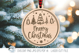 Merry Christmas Ornament Bundle - SVG Files for Laser Cutter Wispy Willow Designs Company