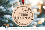 Merry Christmas Ornament Bundle - SVG Files for Laser Cutter Wispy Willow Designs Company