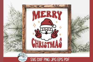 Merry Christmas Santa SVG | Christmas Design SVG Wispy Willow Designs Company