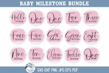 Milestone SVG Bundle | Baby Milestones Design Wispy Willow Designs Company