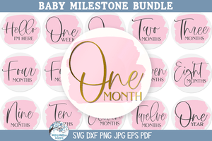 Milestone SVG Bundle | Baby Milestones Design Wispy Willow Designs Company