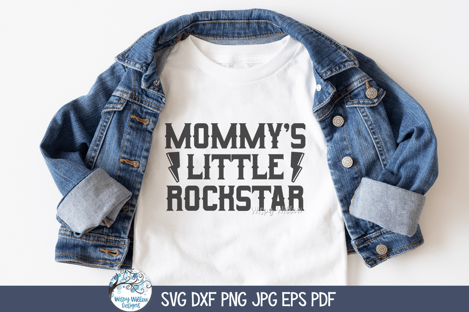 Mommy's Little Rockstar SVG | Little Musician Design Wispy Willow Designs Company