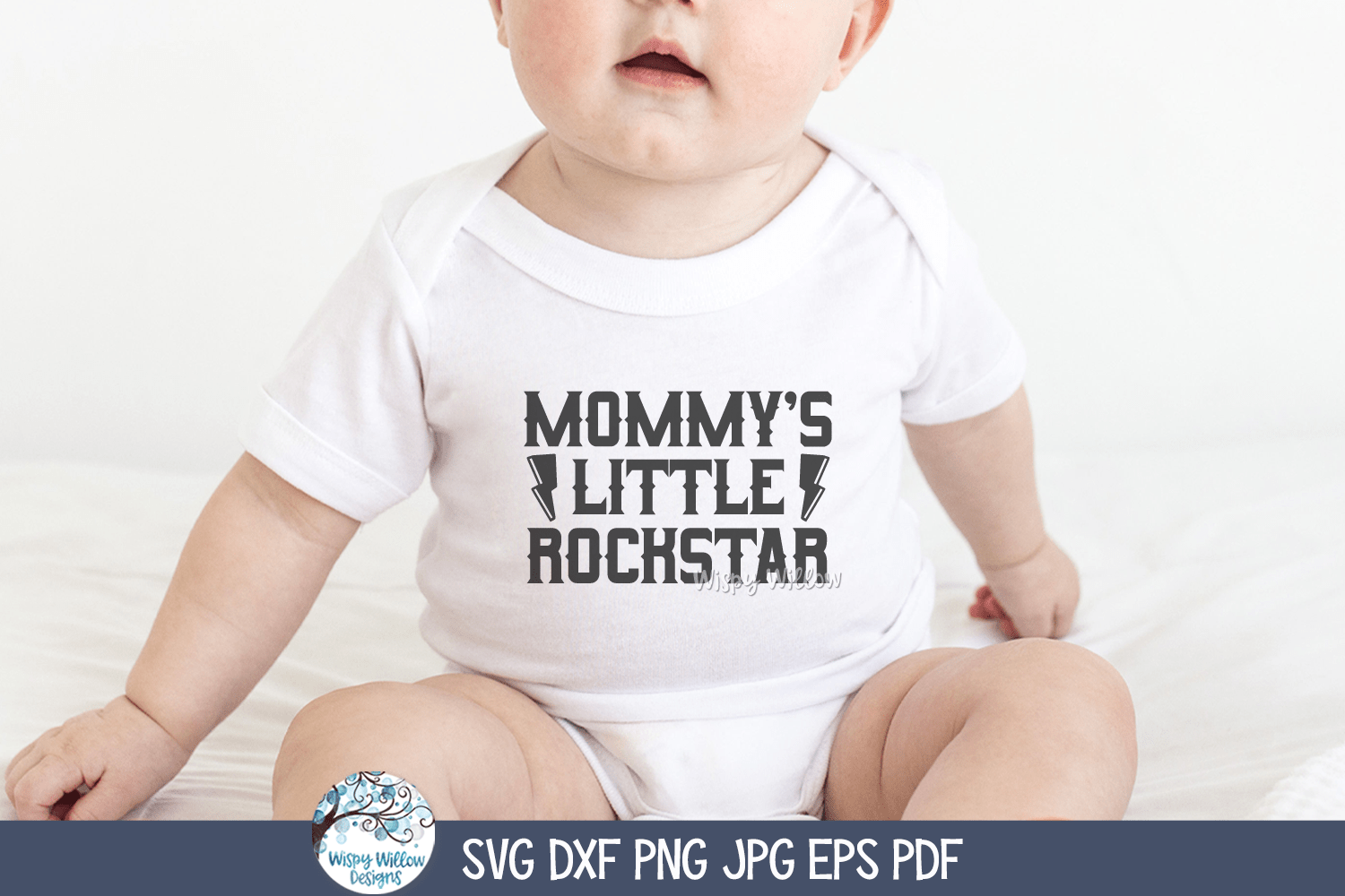 Mommy's Little Rockstar SVG | Little Musician Design Wispy Willow Designs Company