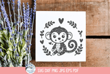 Monkey SVG | Baby Animal Design Wispy Willow Designs Company