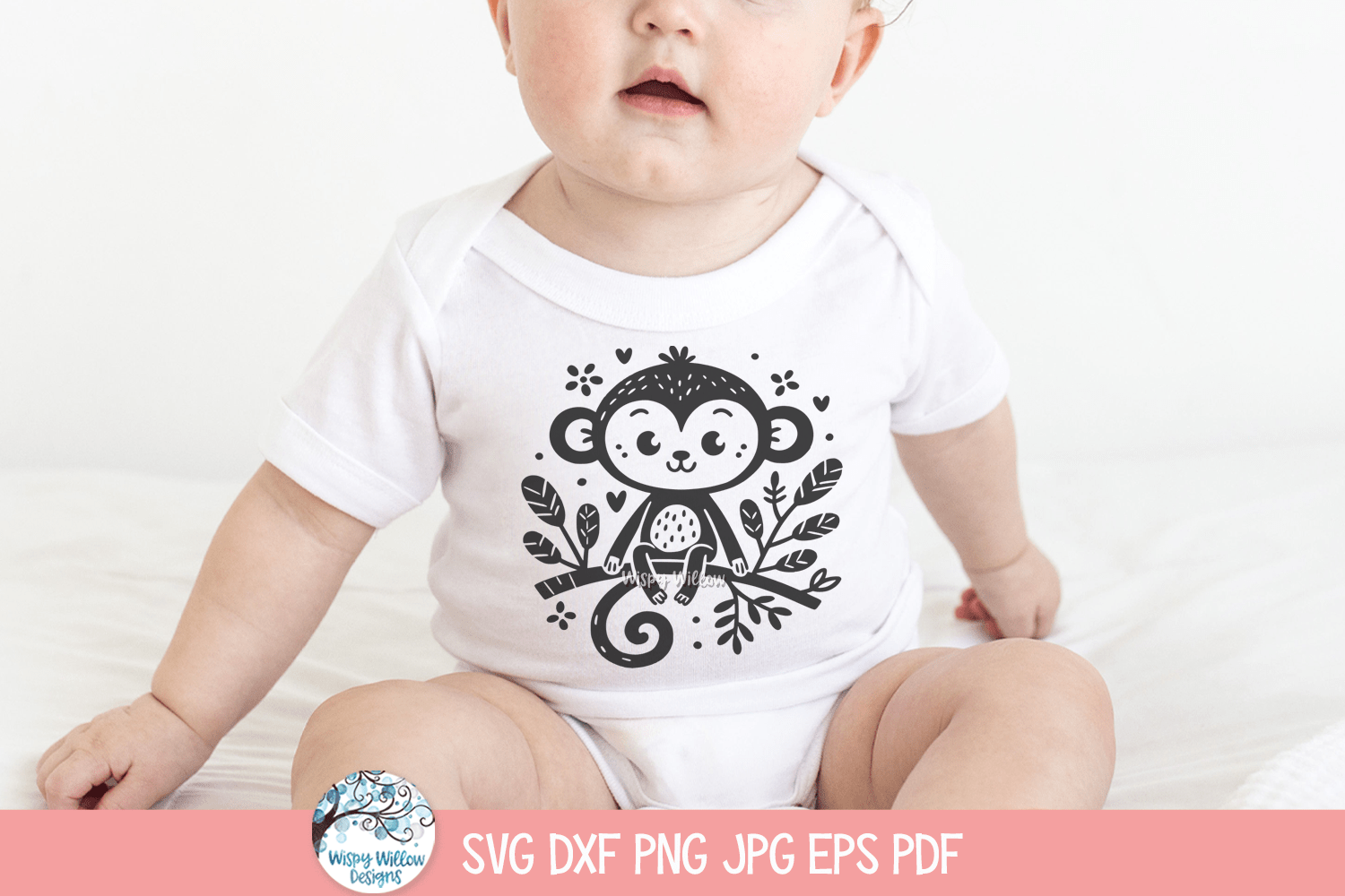 Monkey SVG | Fun Monkey Design Wispy Willow Designs Company