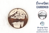 Mountain Earring SVG for Glowforge Laser Cutter Wispy Willow Designs Company