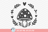 Mushroom SVG | Enchanting Mushroom Illustration Wispy Willow Designs Company