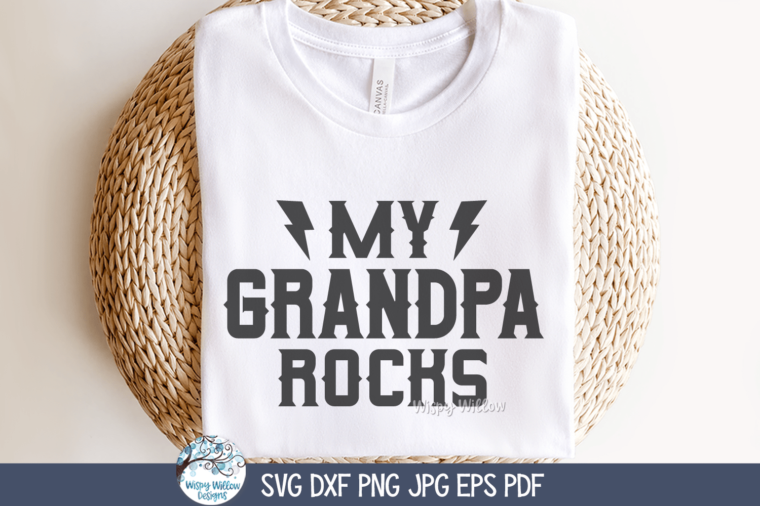 My Grandpa Rocks SVG | Grandfather's Day Tribute Art Wispy Willow Designs Company