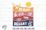 My Heart Is In The Desert SVG | Oasis Heart Graphic Wispy Willow Designs Company