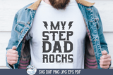 My Step Dad Rocks SVG | Step Father's Day Graphic Wispy Willow Designs Company