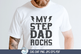 My Step Dad Rocks SVG | Step Father's Day Graphic Wispy Willow Designs Company