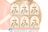 Newborn Baby Girl Flower Arch Milestone Bundle - SVG File for Laser Cutter Wispy Willow Designs Company