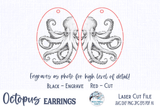 Octopus Earring File for Glowforge or Laser Cutter Wispy Willow Designs Company