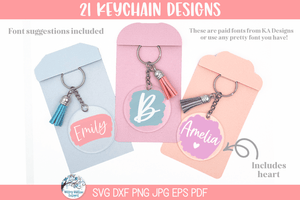 Paint Brush Stroke SVG File Bundle for Round Keychains - Made for Cricut Wispy Willow Designs Company