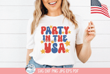 Party In The USA SVG | 4th of July Festive Illustration Wispy Willow Designs Company