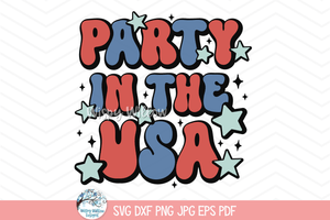 Party In The USA SVG | USA Celebration Graphic Wispy Willow Designs Company