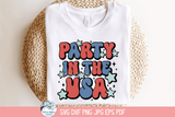 Party In The USA SVG | USA Celebration Graphic Wispy Willow Designs Company